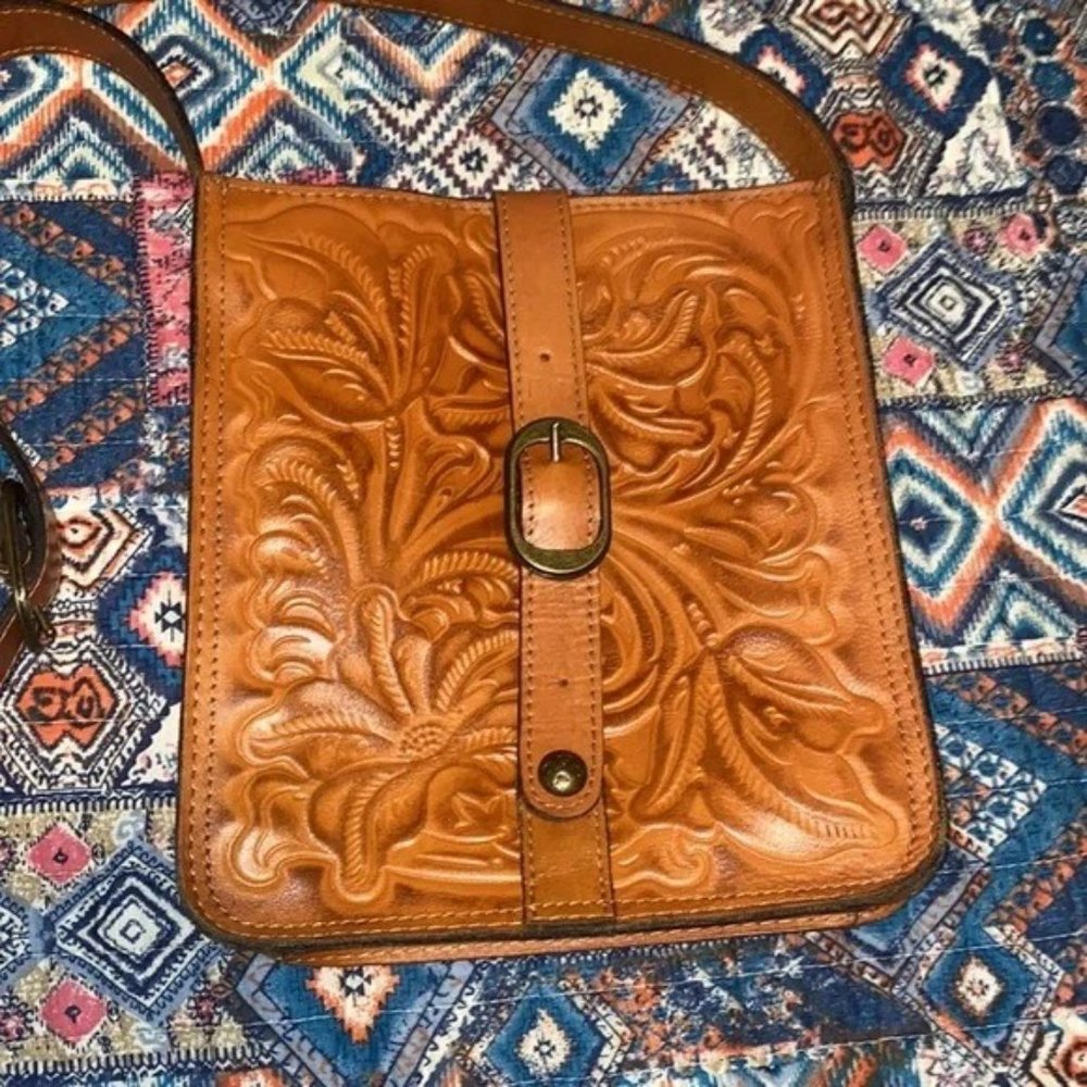 Patricia Nash Venezia Tooled Leather Crossbody